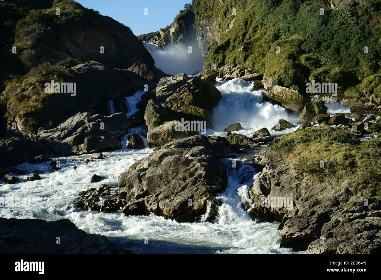 Rio Ibanez waterfalls, Patagonia, Chile Stock Photo