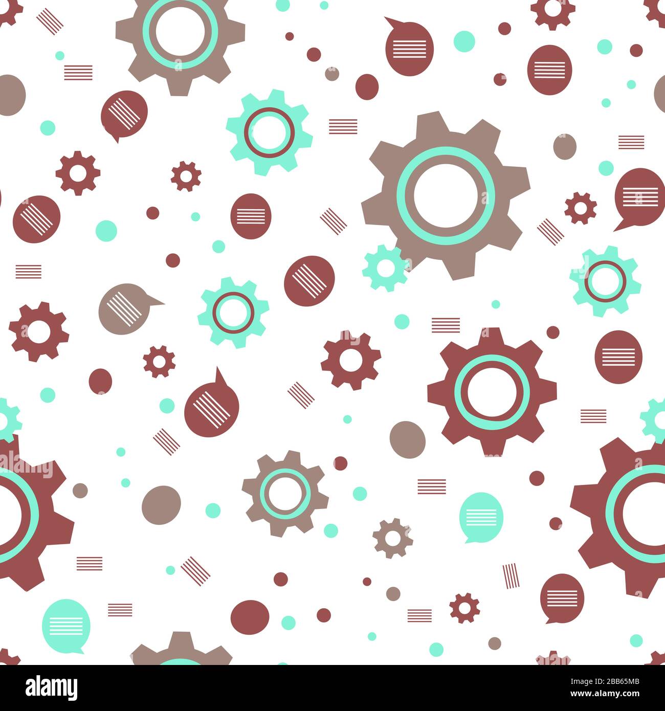 Vector industry seamless pattern Illustration with gear, cog wheel ...