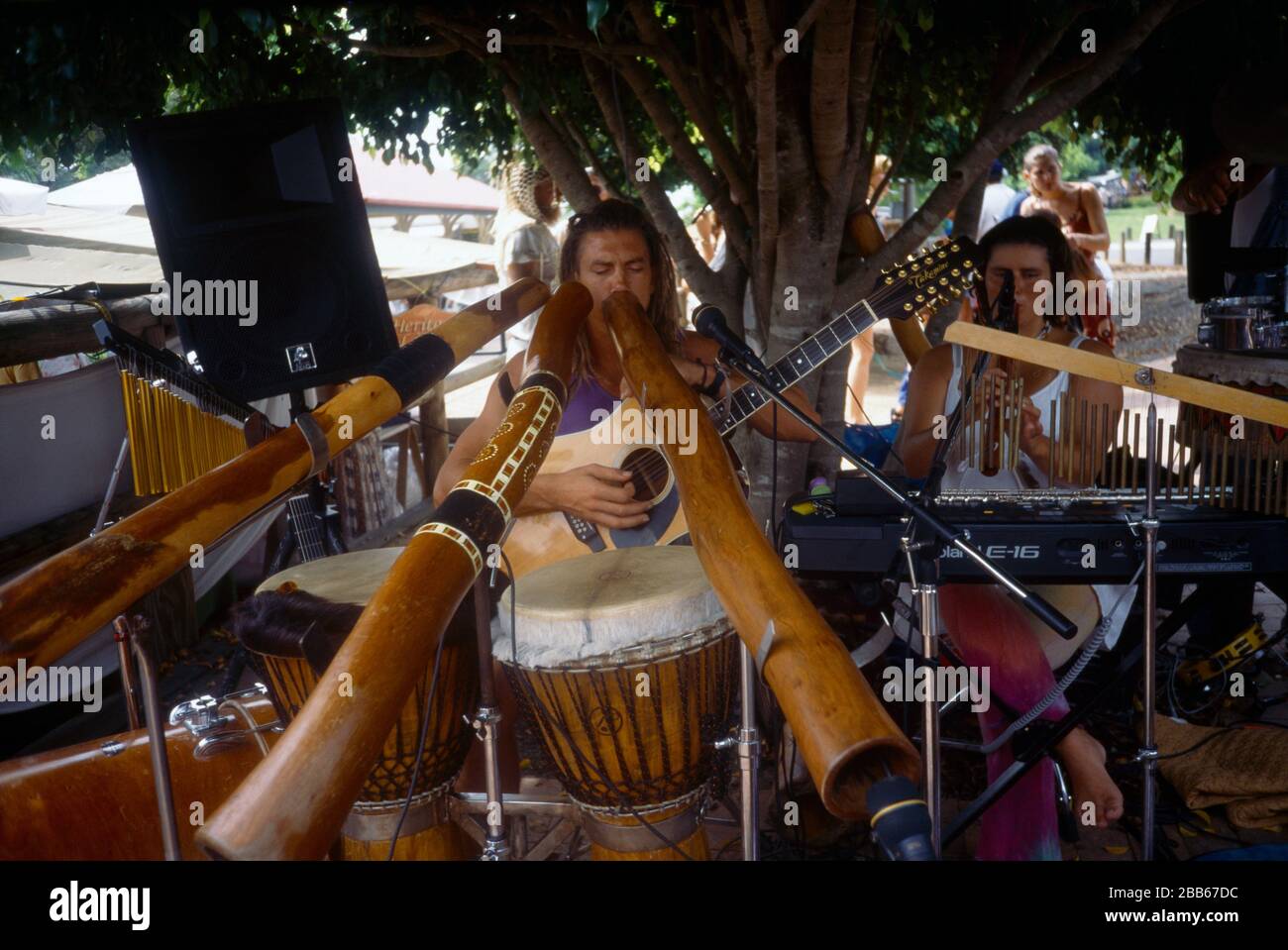 Didgeridoo Band Australia Stock Photo