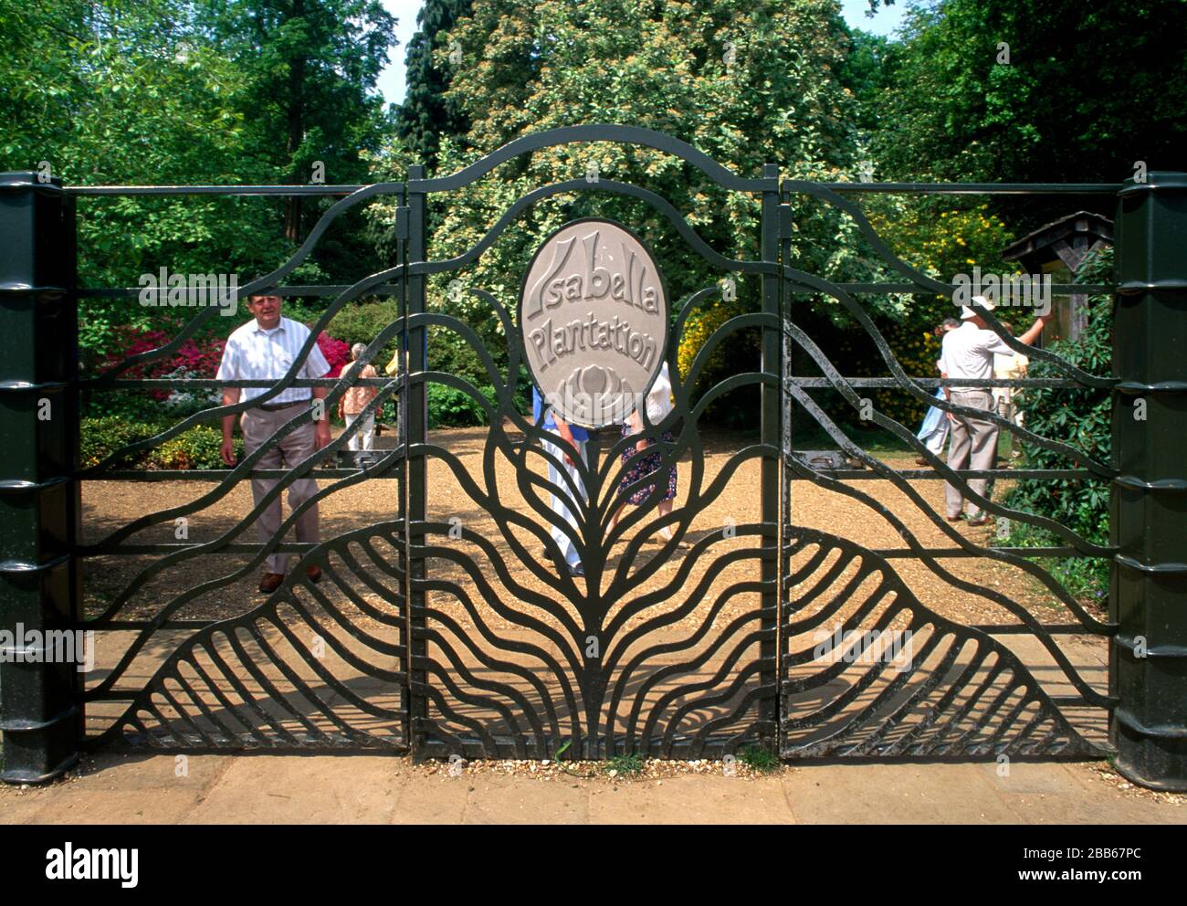 Richmond Park Surrey England Entrance to Isabella Plantation Stock Photo