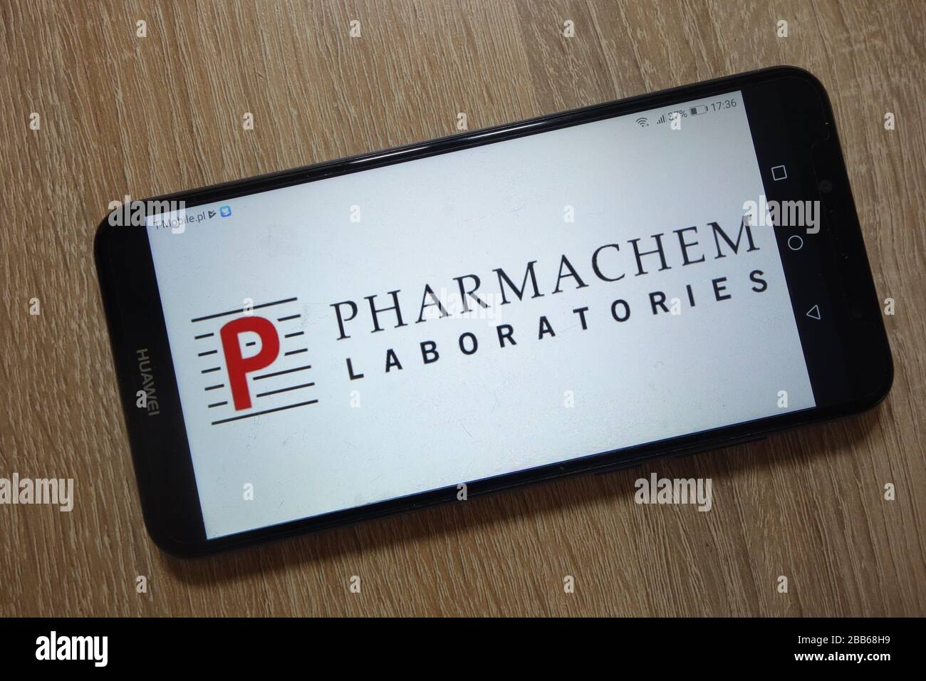 Pharmachem Laboratories logo displayed on smartphone Stock Photo