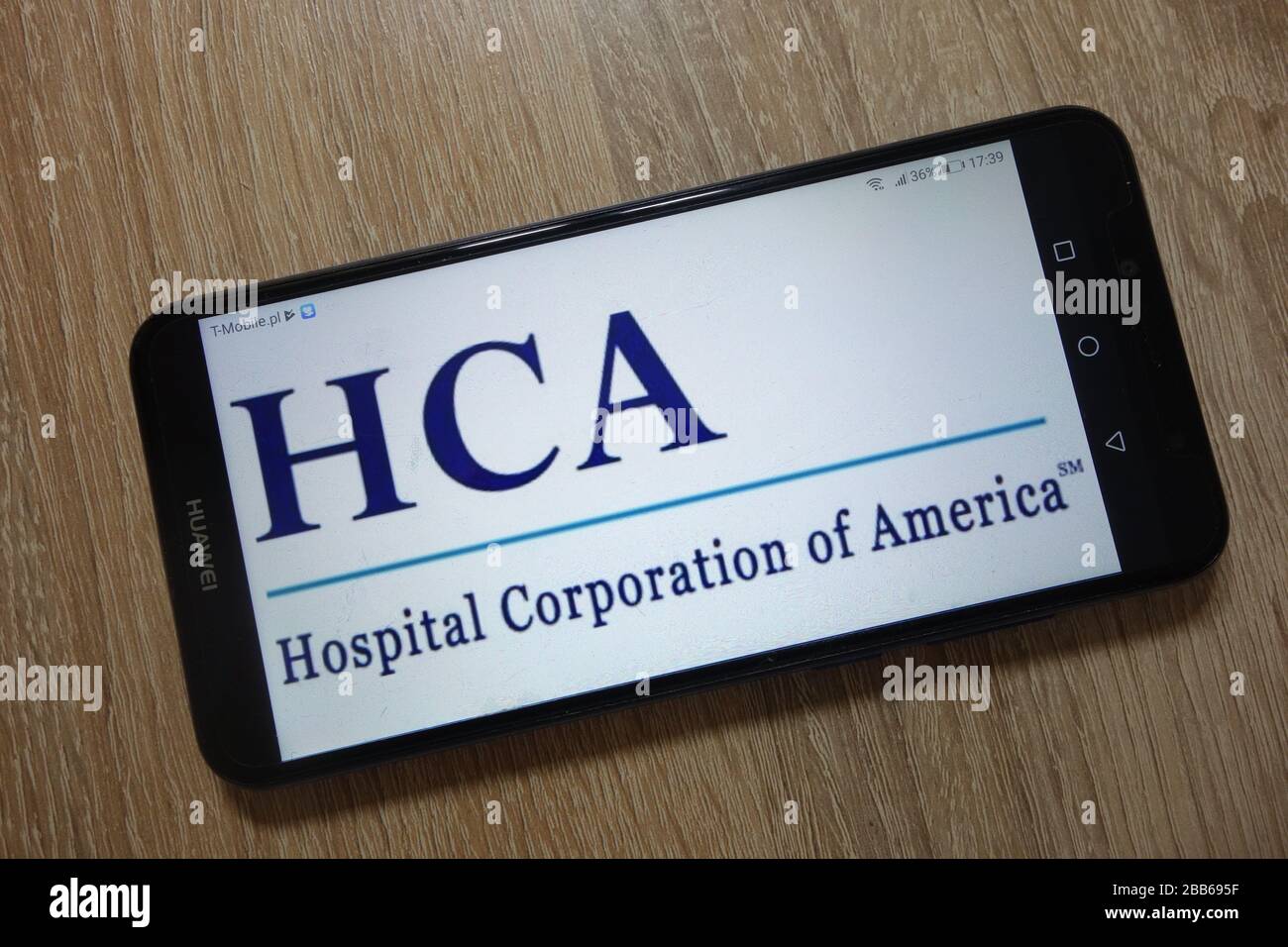 Hospital Corporation of America (HCA) logo displayed on smartphone Stock Photo