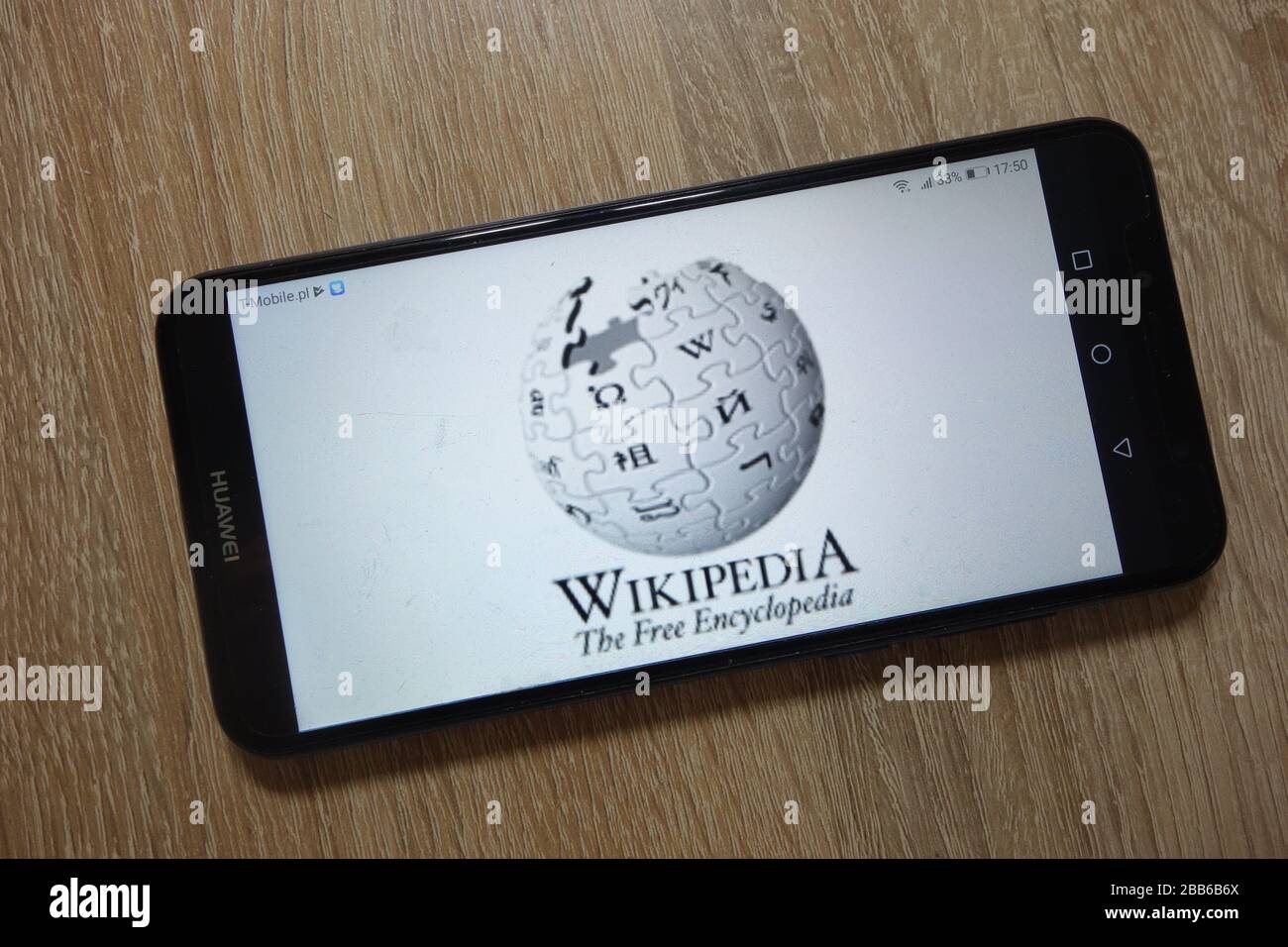 Wikipedia logo displayed on smartphone Stock Photo