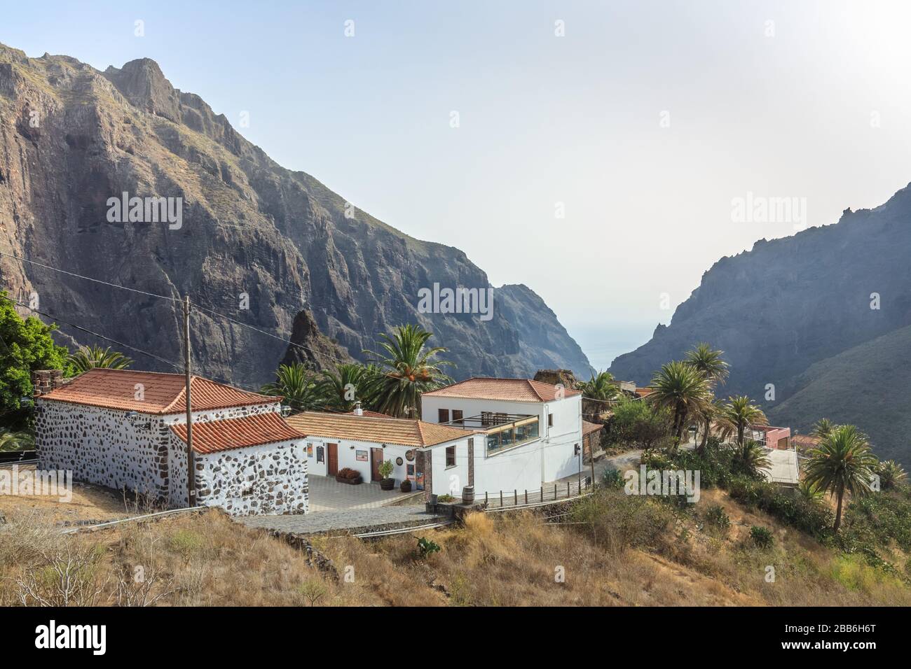 famous village Masca in rural place at high altitude on mountain in  Tenerife, Spain Stock Photo - Alamy
