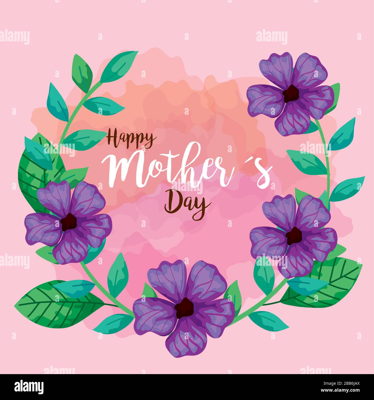happy mother day card with flowers decoration Stock Vector Image & Art ...