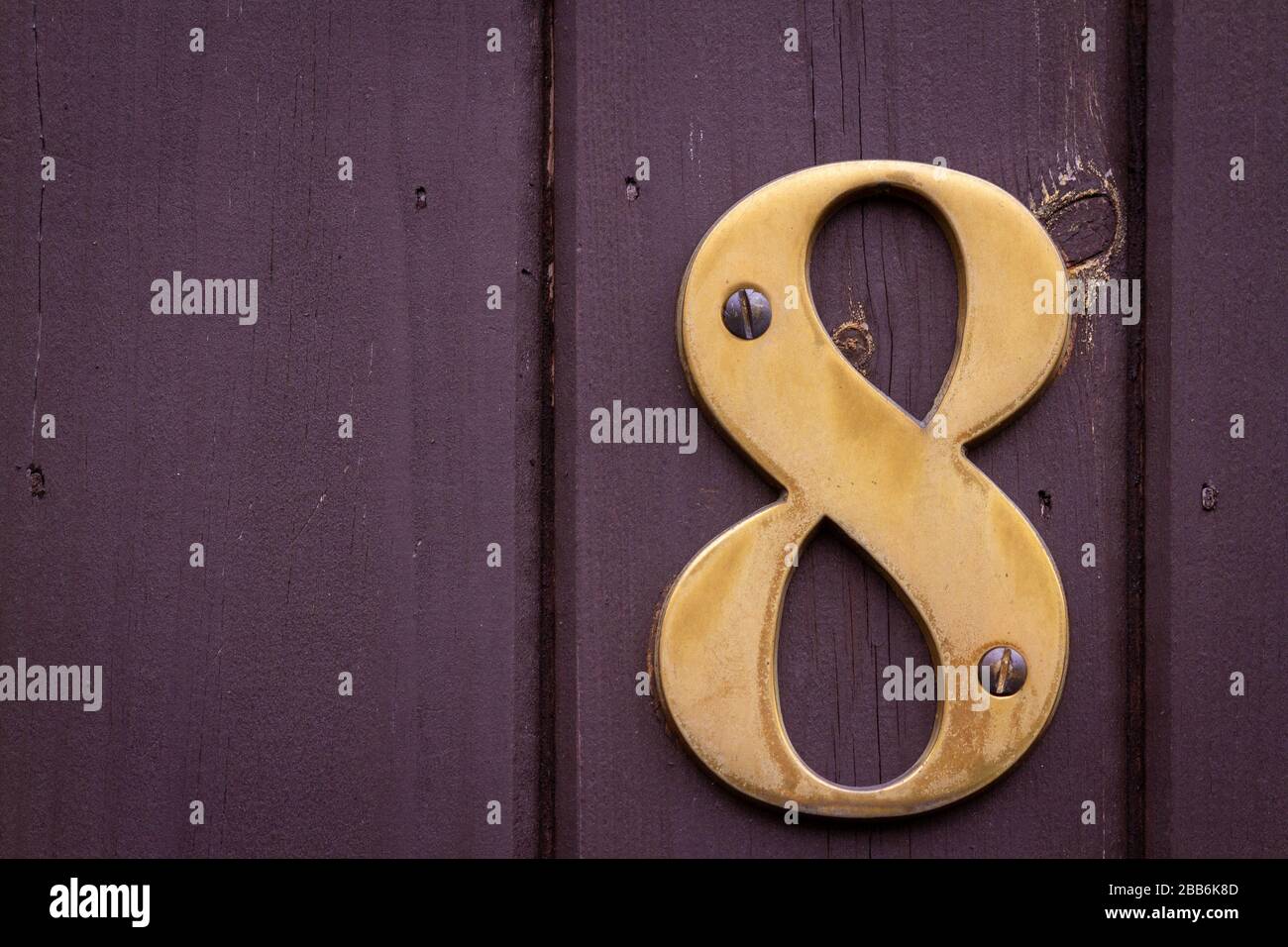 House number 8 - bold and beautiful Stock Photo