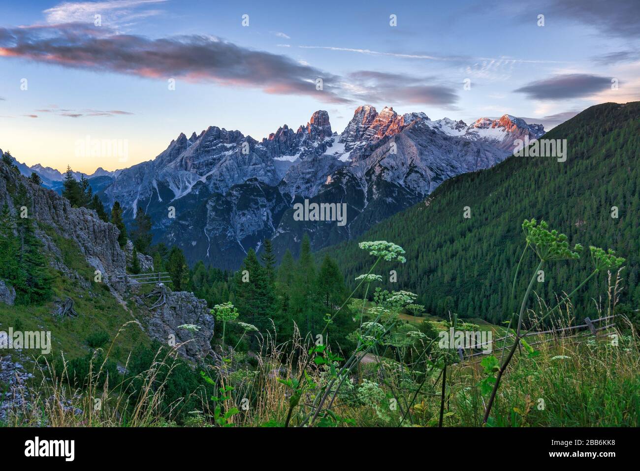 Cristallo Mountain Group, Cortina d'Ampezzo, Belluno, Veneto, Italy Stock Photo
