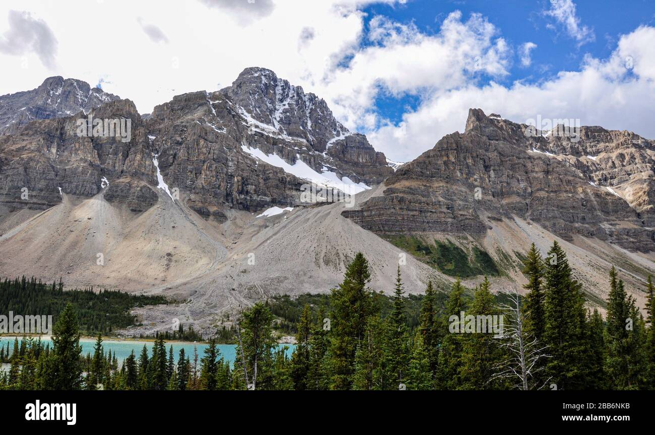 Peyto Lake and Rocky Mountains, Banff National Park, Alberta, Canada ...