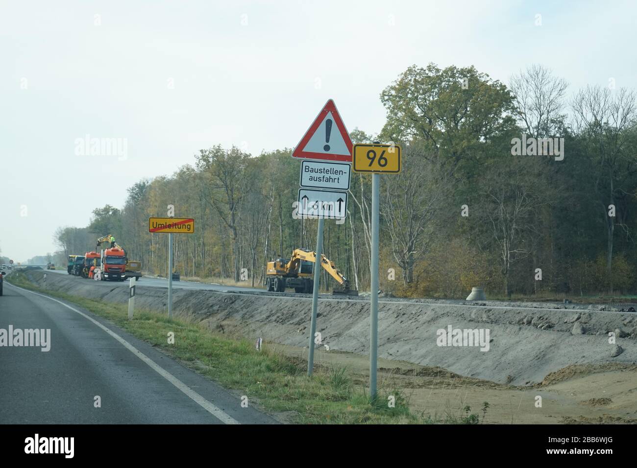 'Deutsch: Die Baustelle auf Rügen, zur besseren Infrastruktur auf der Insel.; 1 November 2018, 11:09:05; Own work; PantheraLeo1359531; ' Stock Photo