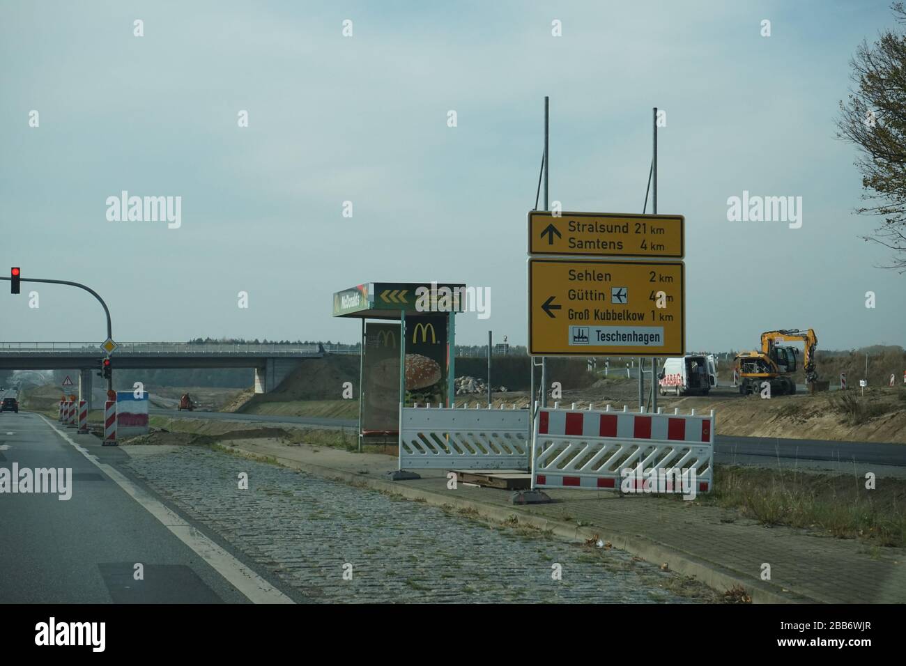 'Deutsch: Die Baustelle auf Rügen, zur besseren Infrastruktur auf der Insel.; 1 November 2018, 11:10:25; Own work; PantheraLeo1359531; ' Stock Photo