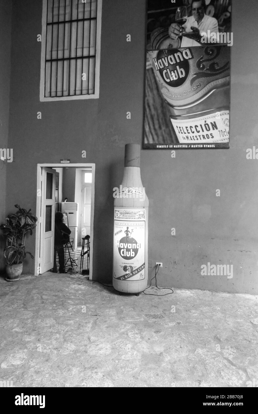 Tropicana night club Havana Cuba Havana Club drink alcohol spirit drinking advert advertisement poster vintage old style famous night ou dancing Cuban Stock Photo