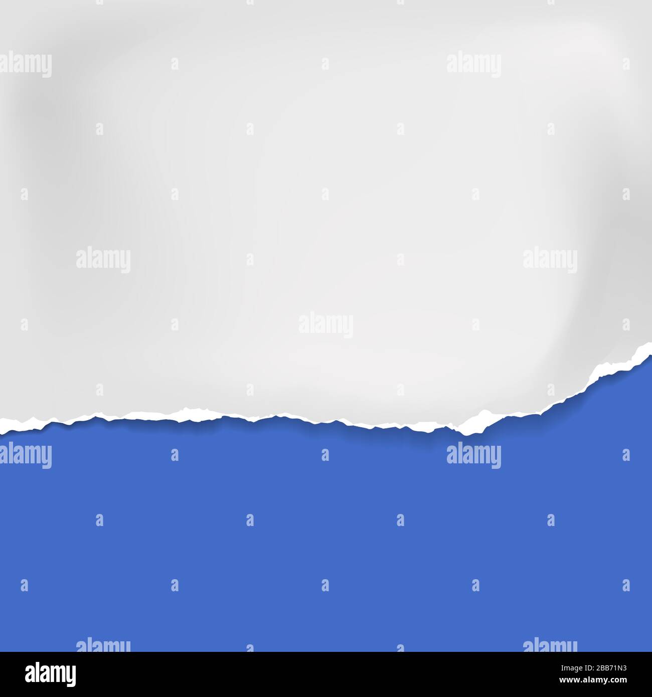 Crumble Paper Rip Piece of torn, ripped crumple white paper with soft shadow is on blue ...