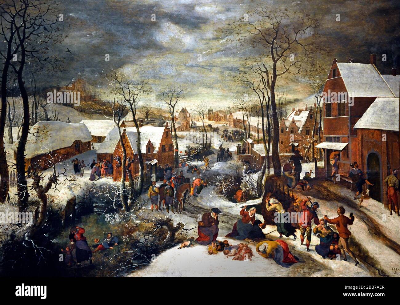 The Massacre of the Innocents 1586 Lucas van Valckenborch I Louvain 1535 - Frankfurt 1597 Dutch the Netherlands German Germany Stock Photo