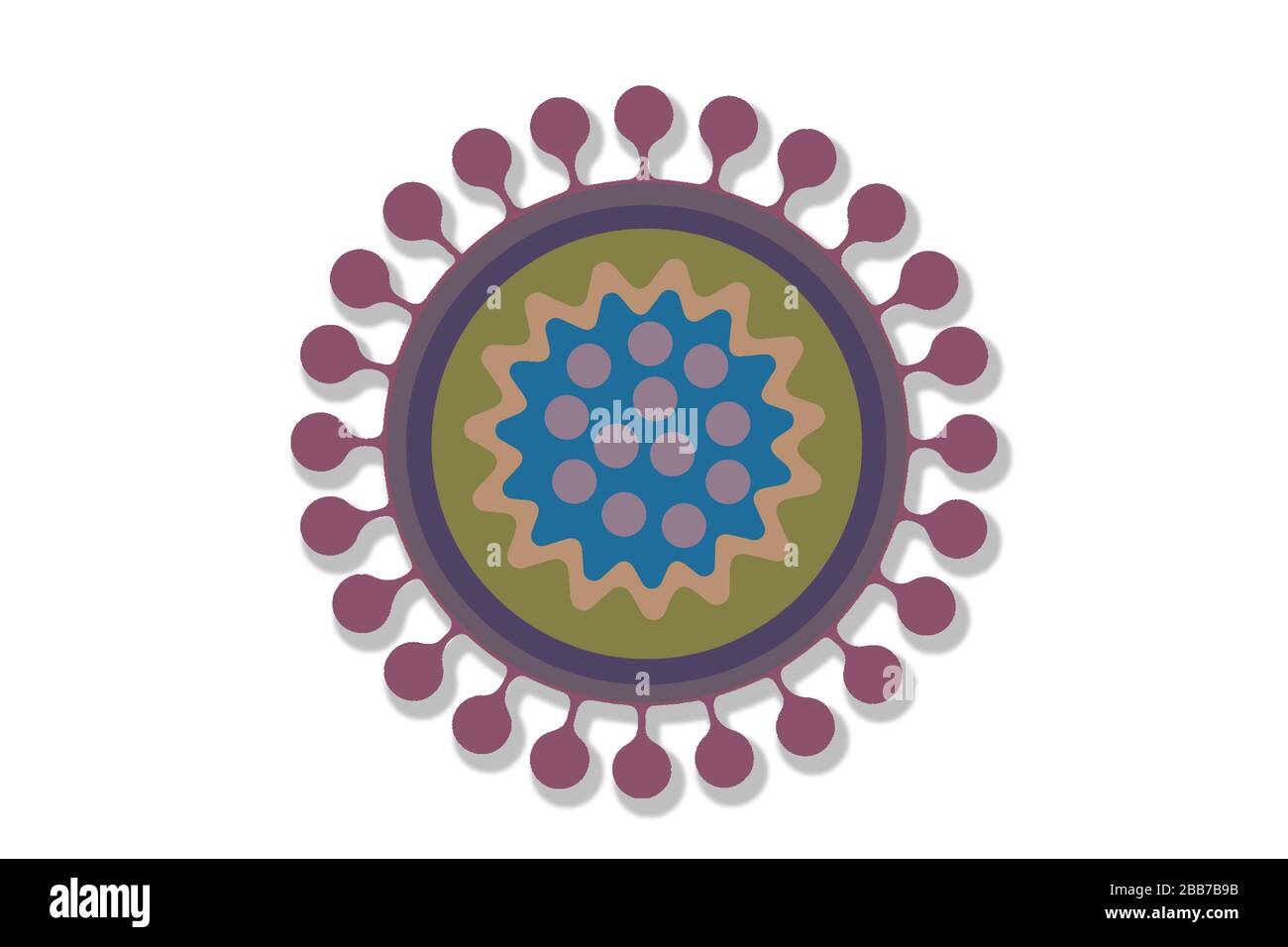 Virus or bacteria isolated on white background Stock Photo - Alamy