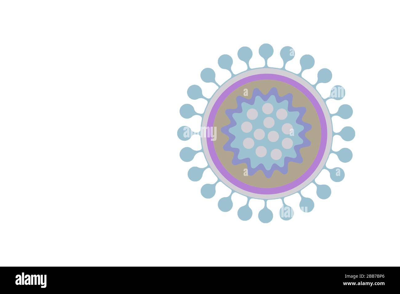 Virus or bacteria isolated on white background Stock Photo - Alamy