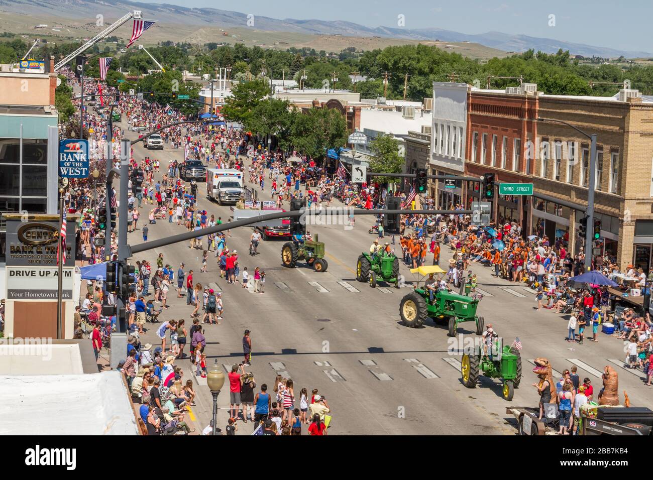 The Lander parade route. Stock Photo