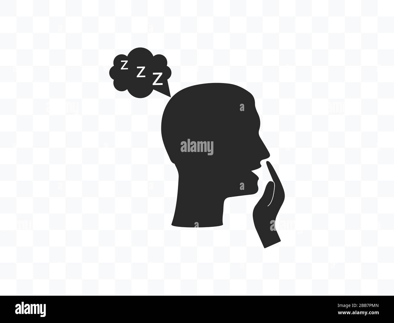 Fatigue, tiredness icon. Vector illustration, flat design. Stock Vector
