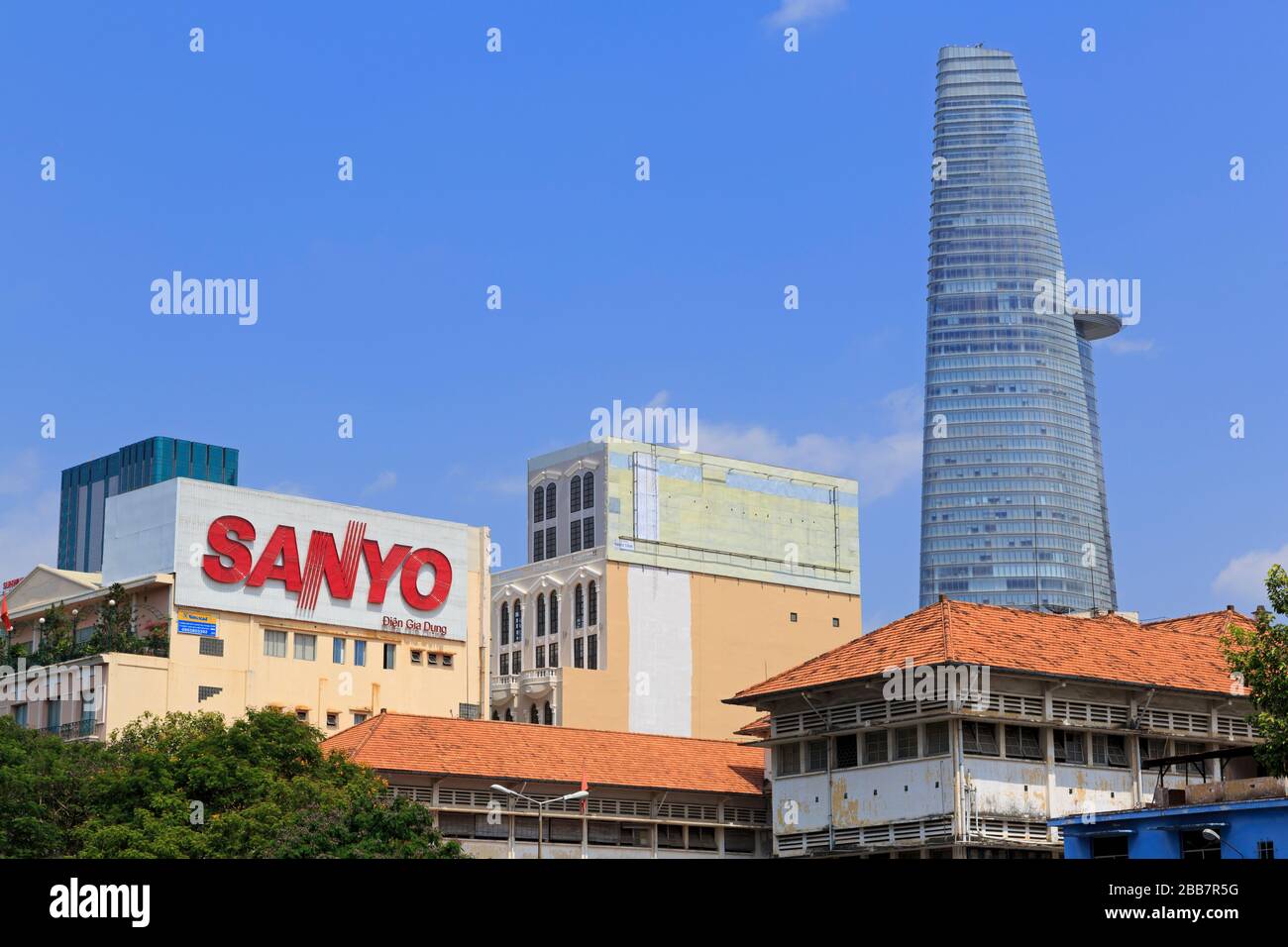 Bitexco Tower & Ham Nghi Street,Ho Chi Minh City (Saigon),Vietnam,Asia Stock Photo