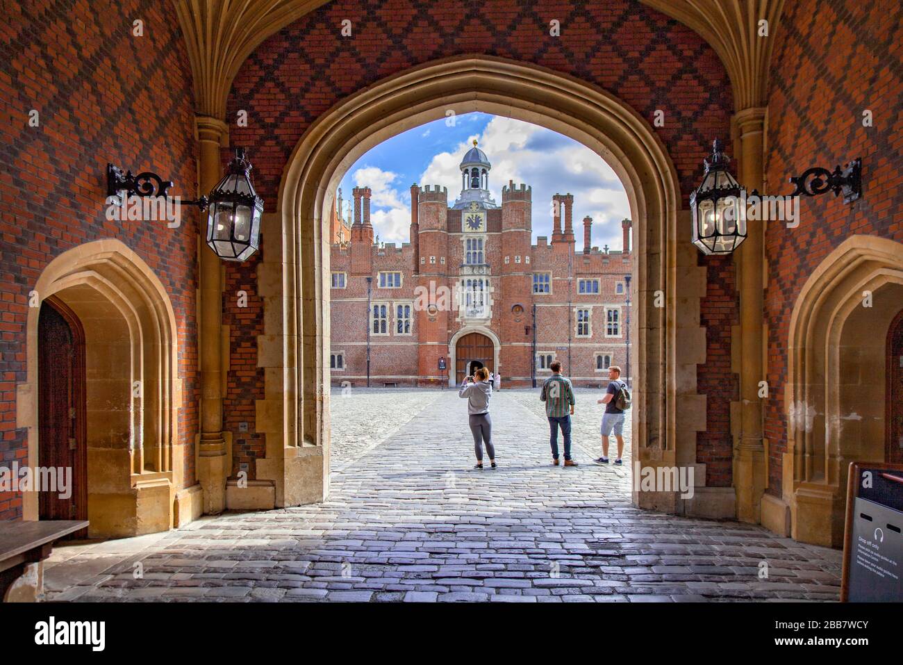 West Gate (Main Entrance); Hampton Court Palace; Richmond Upon Thames; Surrey; Borough of London; England. Stock Photo