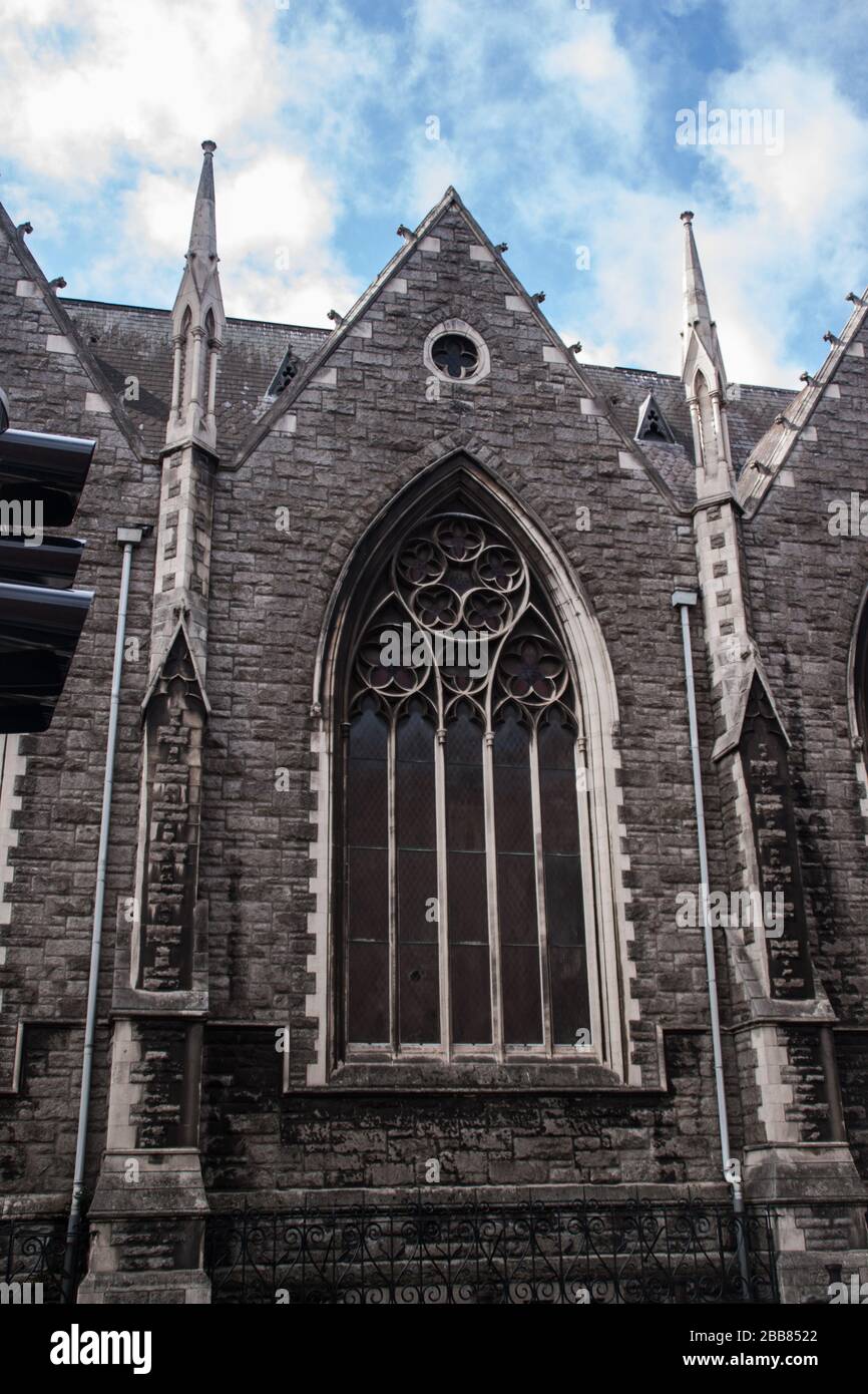 Dublin, Ireland church, stained glass window, Catholic church Stock Photo Alamy