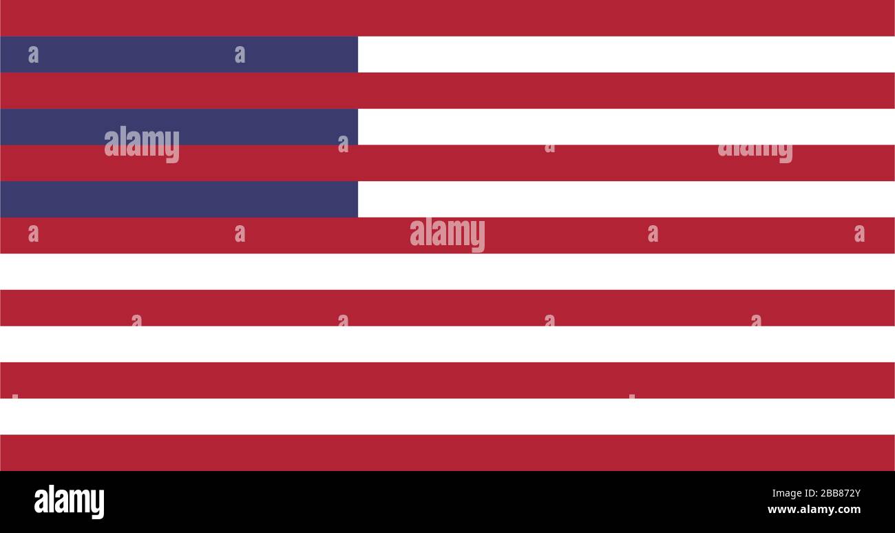 American flag stripes only. no stars, postcard or t-shirt print. An american postcard. Stock Vector illustration isolated on white background. Stock Vector