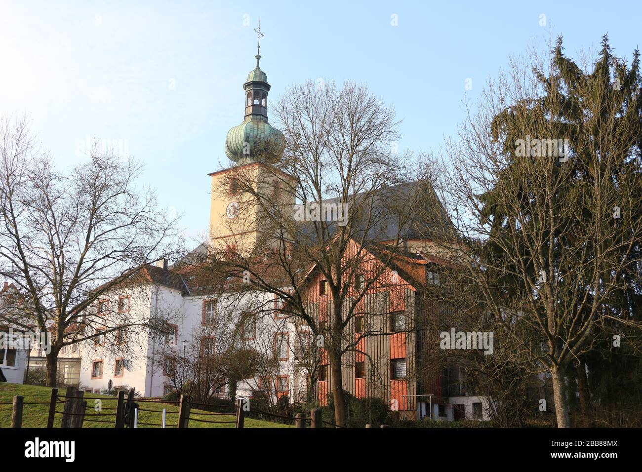 Blick auf die Altstadt der Gemeinde Illingen im Saarland Stock Photo