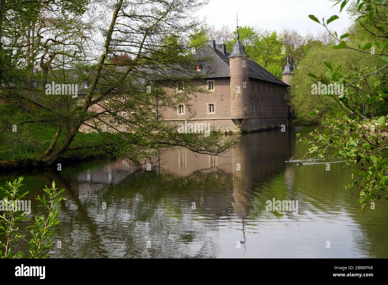 Wasserschloss Burgau, Dueren Stock Photo