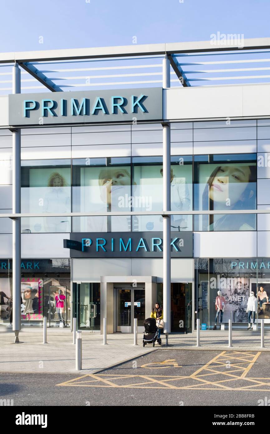 MILTON KEYNES, UK February 12, 2020. Outside a large Primark store on