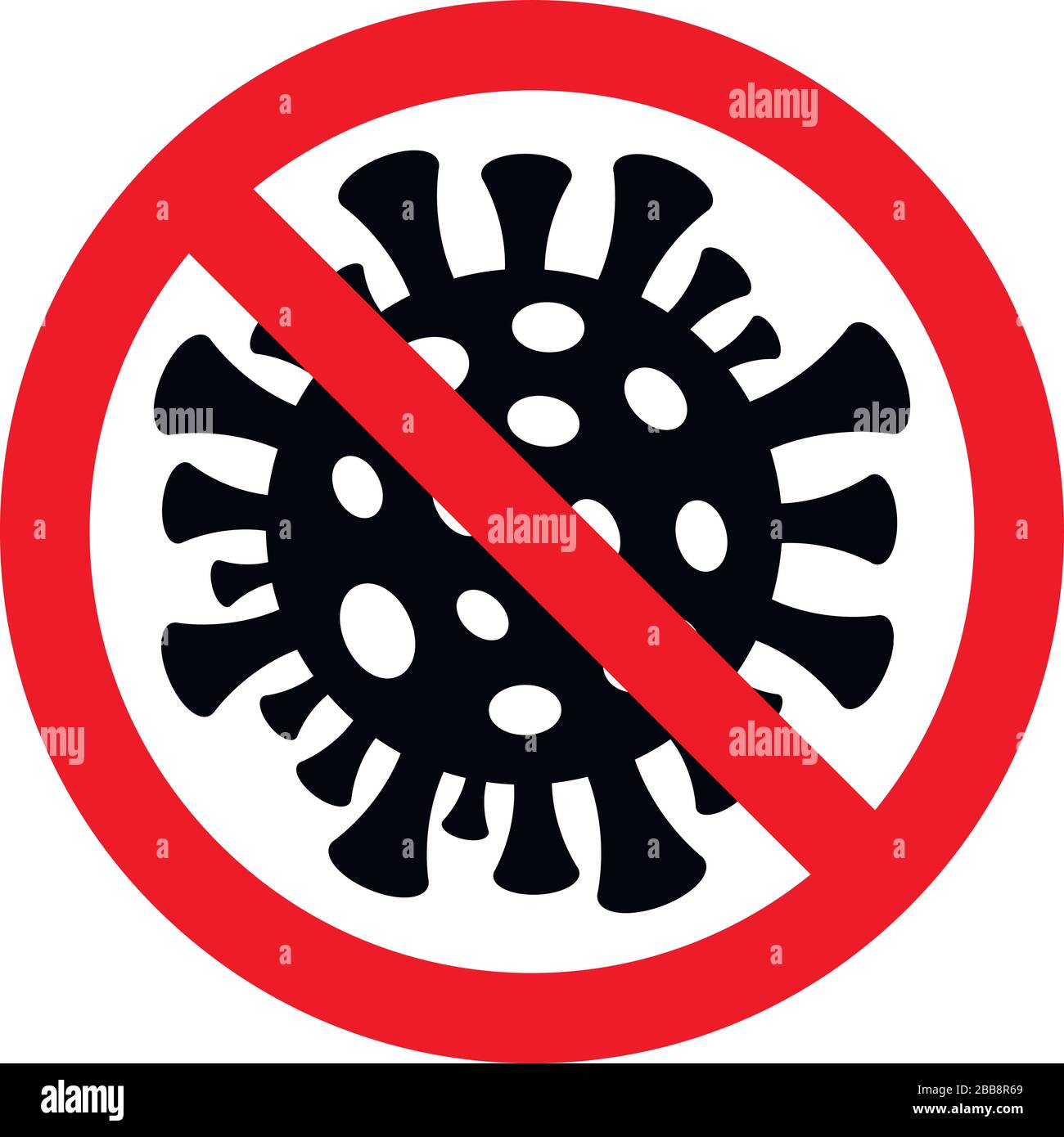 Coronavirus icon. COVID-19 icon. Stop COVID-19 sign. Stock Vector