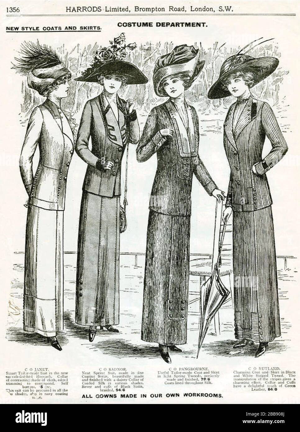 LADIES FASHIONS in the 1911 Harrods catalogue Stock Photo