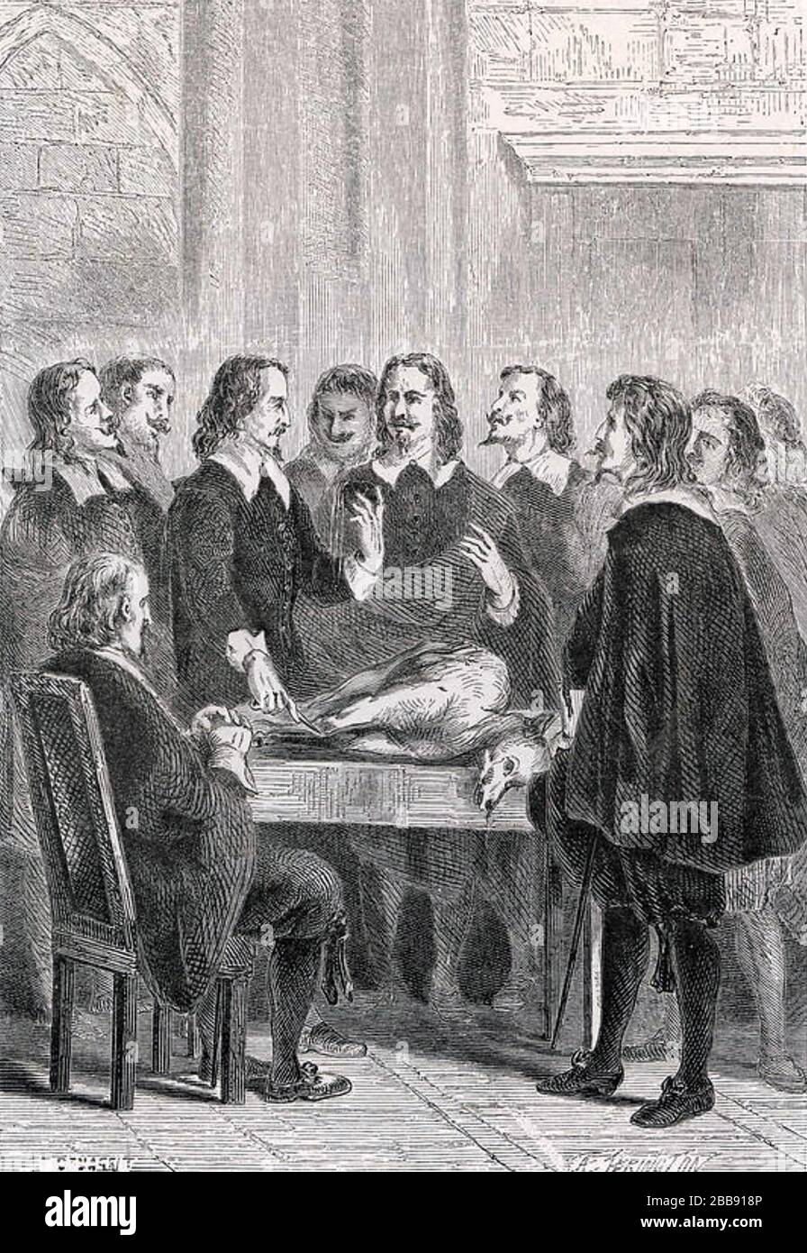 WILLIAM HARVEY (1578-1657) English physician demonstrating the ...