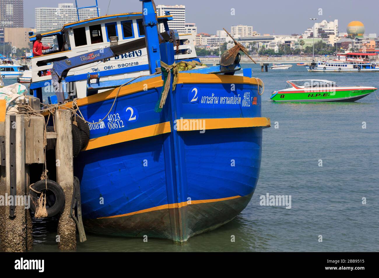 Fishing boat in Pattaya City,Thailand,Asia Stock Photo Alamy