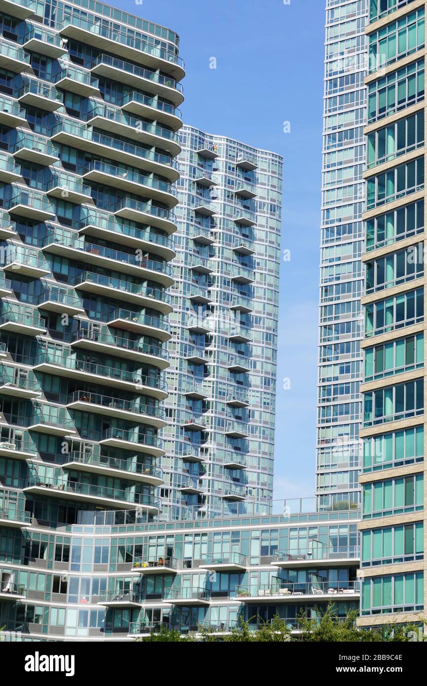 Image showcasing Long Island City, New York: Abstract geometric patterns formed by ...