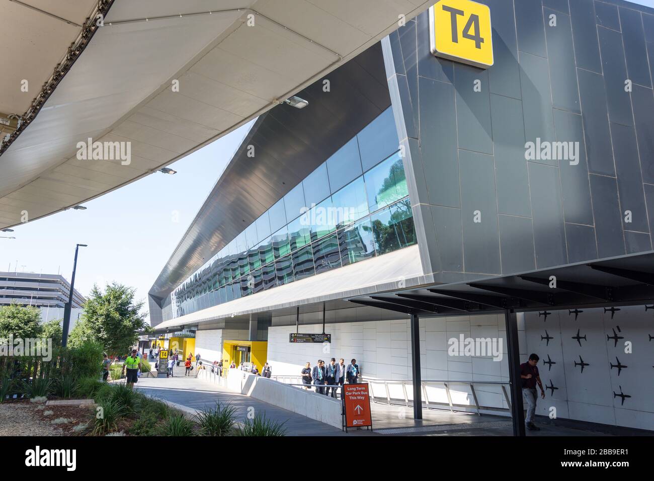 Terminal T4 at Melbourne Airport, Tullamarine, Melbourne, Victoria, Australia Stock Photo