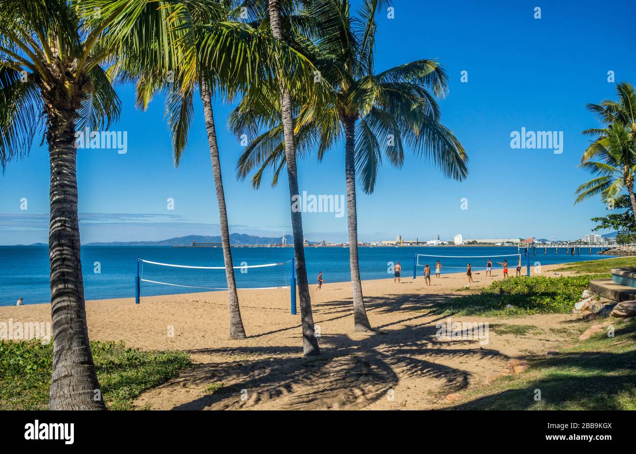 The Strand, seaside foreshore in the Townsville suburb of North Ward, Queensland, Australia Stock Photo