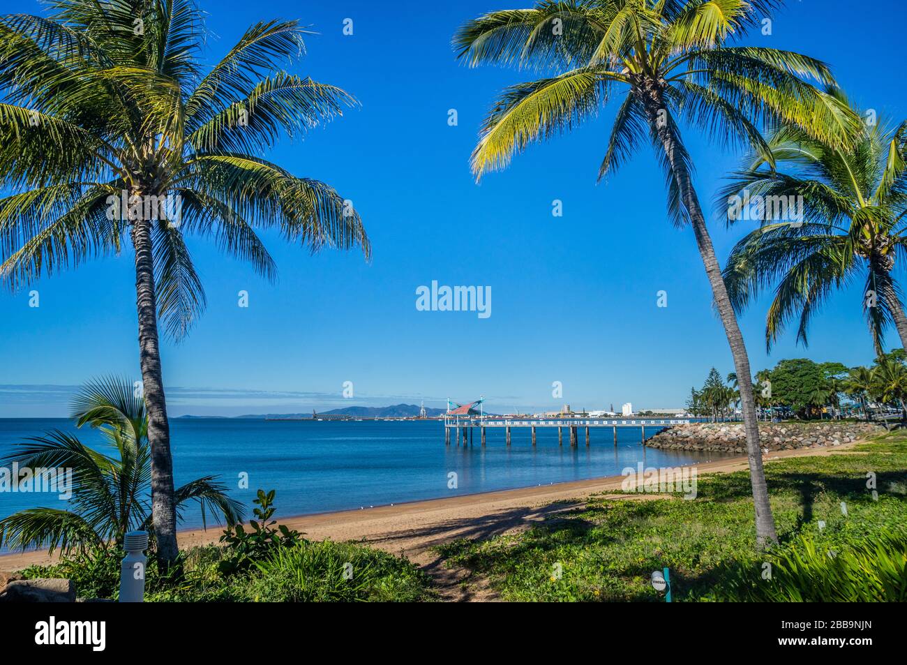 The Strand, seaside foreshore in the Townsville suburb of North Ward, Queensland, Australia Stock Photo