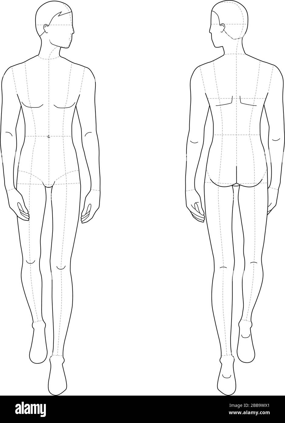 Male Body Outline Template