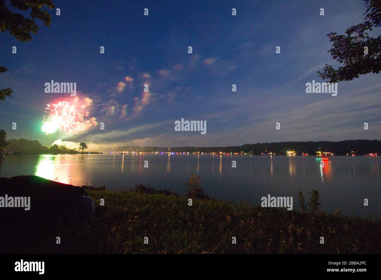 Atwood Lake, Ohio Fireworks Stock Photo Alamy