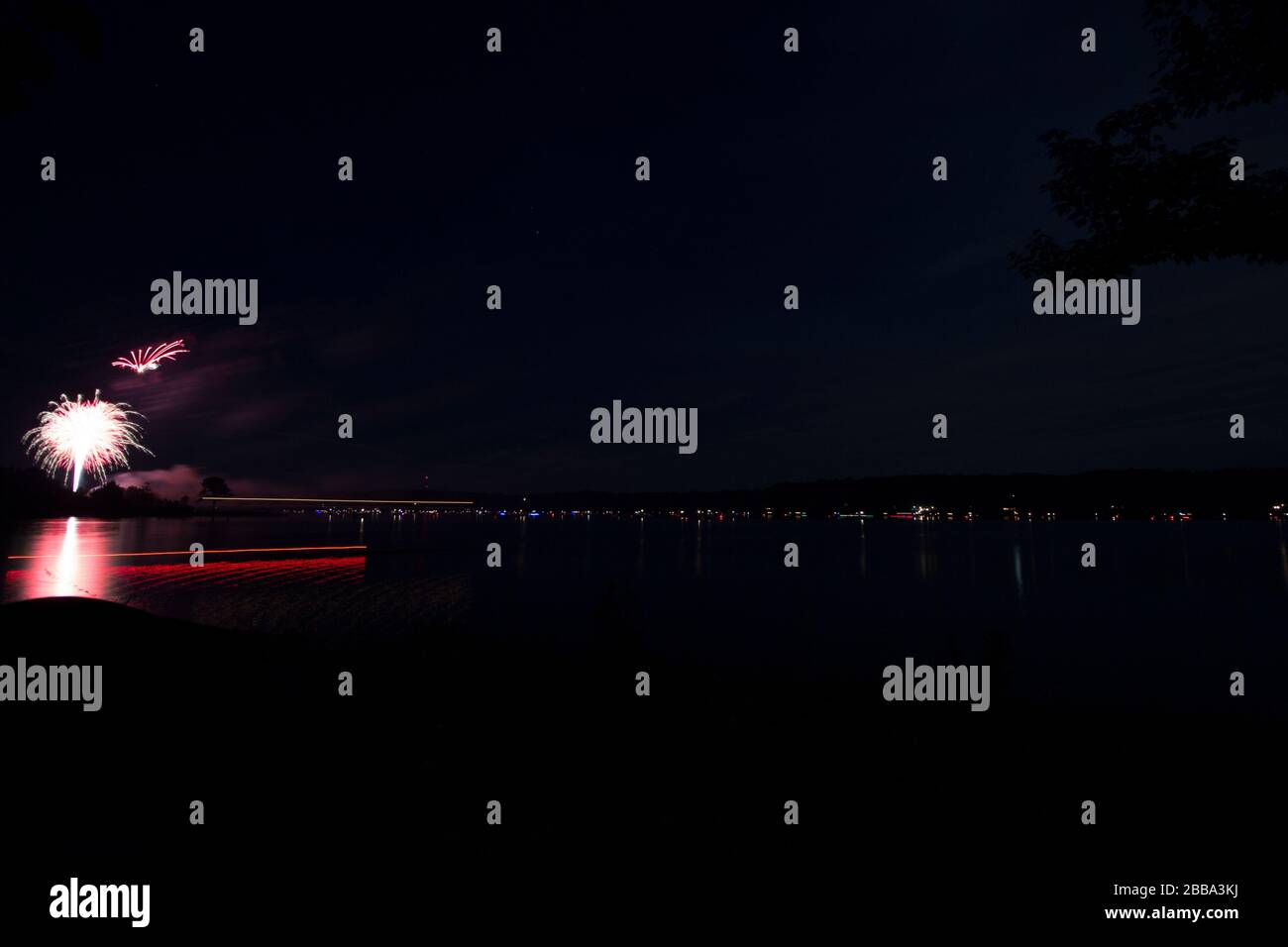 Atwood Lake, Ohio Fireworks Stock Photo Alamy