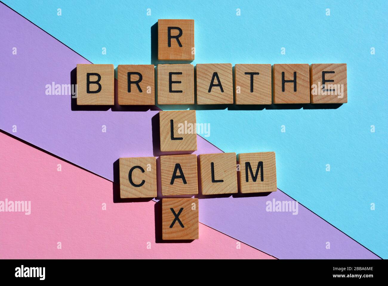 Breathe Relax Calm crossword on colorful background Stock Photo Alamy Breathe Relax Calm crossword on colorful background Stock Photo Alamy
