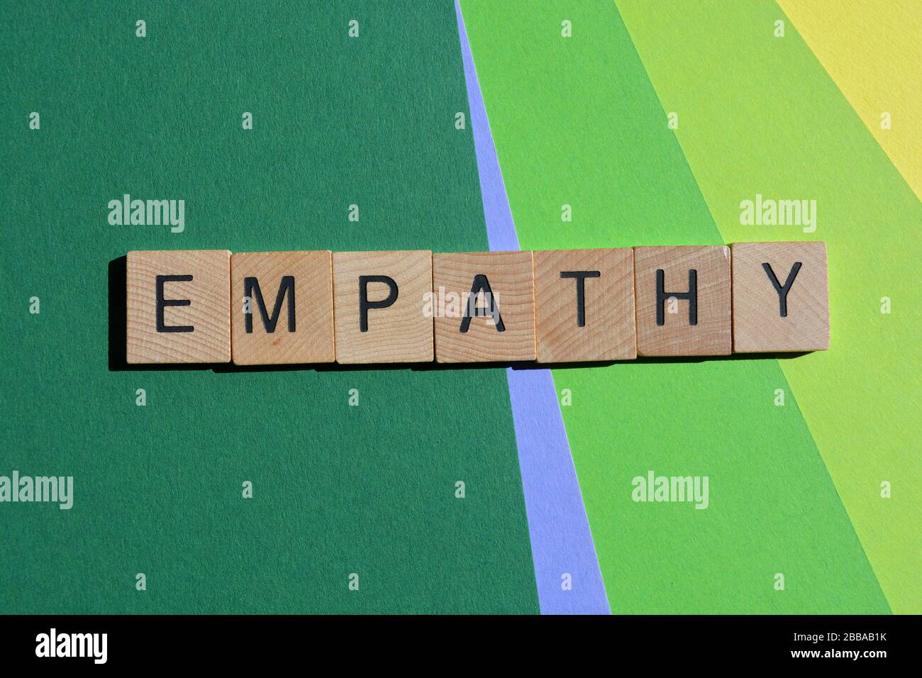 Empathy, word on colourful background Stock Photo