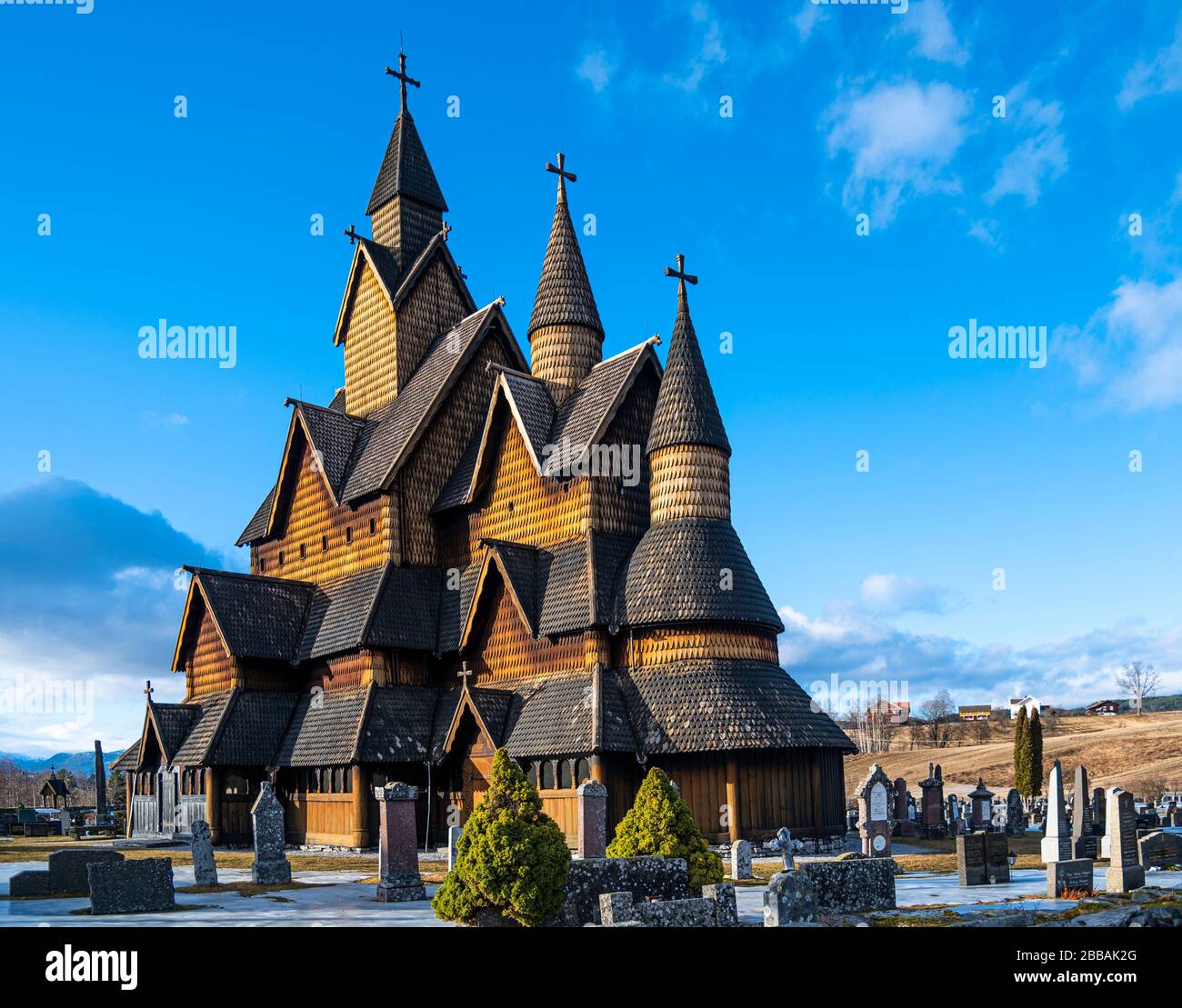 Heddal Stave Church in Norway Stock Photo