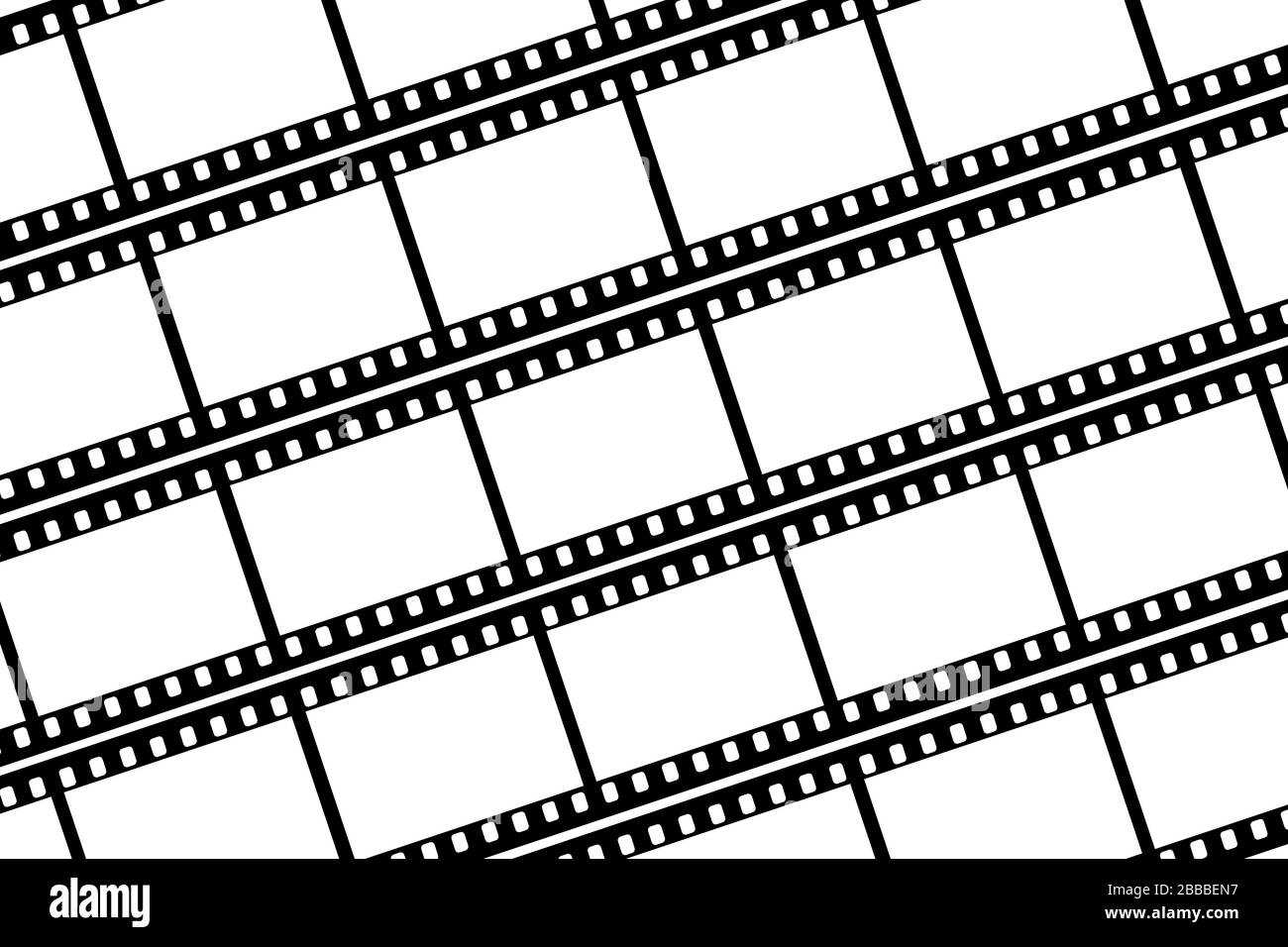 Photographic 35 mm film strip isolated on white background Stock Photo