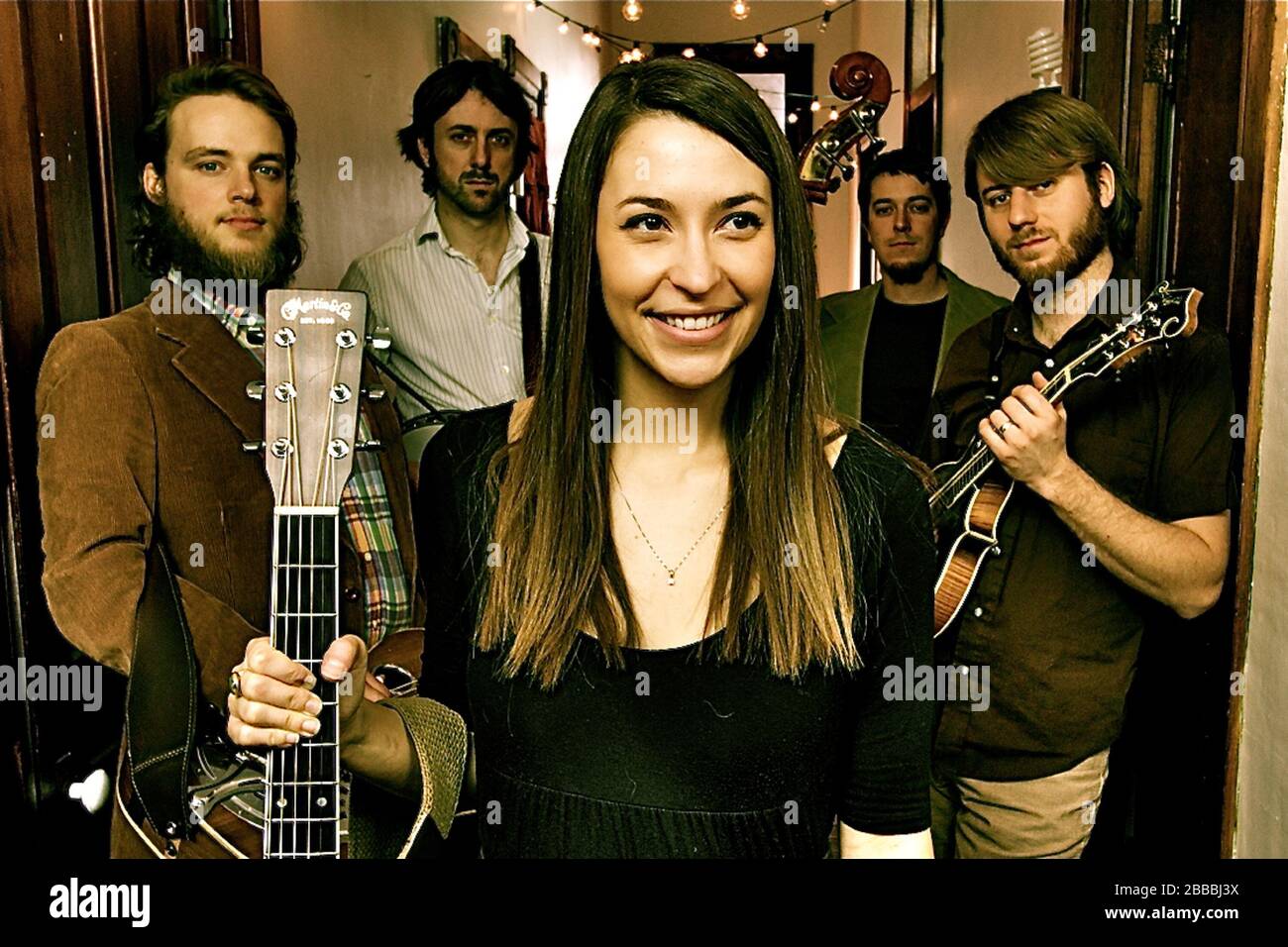 'English: This is a press photo of the bluegrass band Lindsay Lou and the Flatbellys.; http://www.lindsayloumusic.com/press-epk.html; Lindsay Lou and the Flabellys; ' Stock Photo