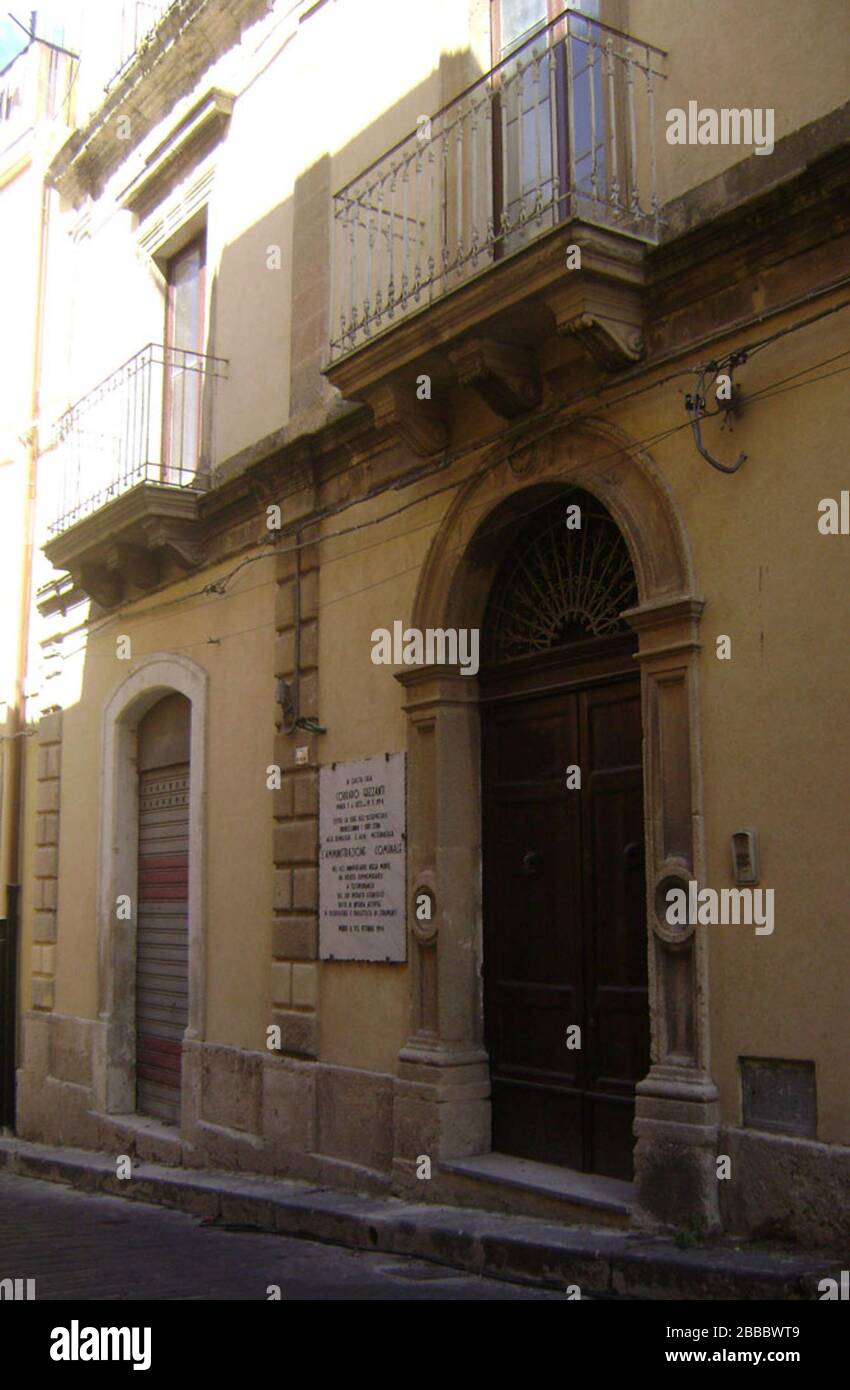 'Italiano: Mineo: Casa natale di Corrado Guzzanti Muratori; 12 September 2010; Own work; Carlo Blangiforti  Blangi at Italian Wikipedia; ' Stock Photo