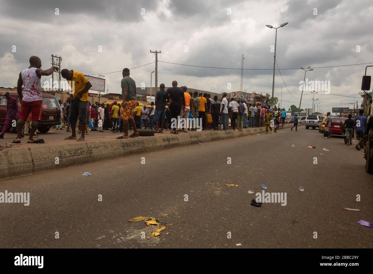 New Benin Market in Benin City, Edo State, Nigeria, West Africa Stock