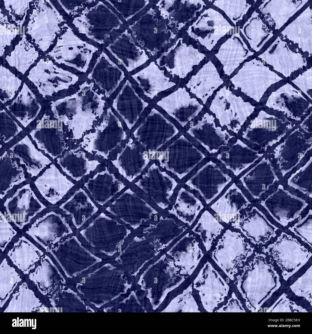 Indigo blue wax resist dyed criss cross texture background. Seamless ...