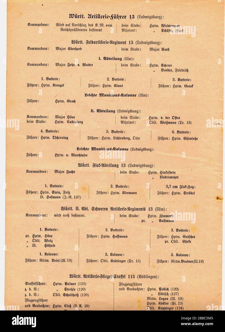 'Dokument Soldatenrat Ludwigsburg; 25 June 1919; Besitz von Ernesto Reiner; Soldatenrat Ludwigsburg; ' Stock Photo