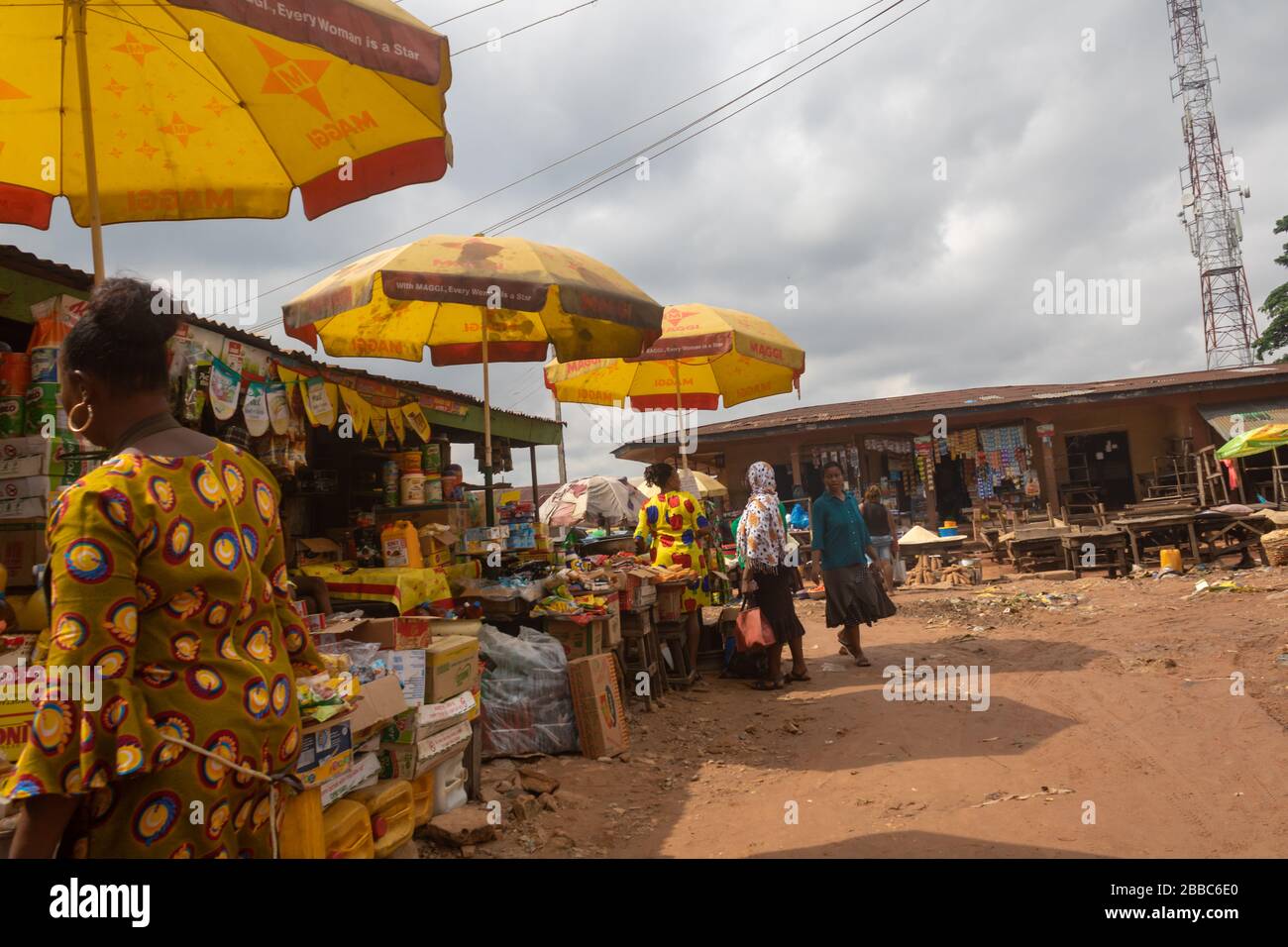 Ikpoba Hill Market in Benin City, Edo State, Nigeria, West Africa Stock Photo Alamy