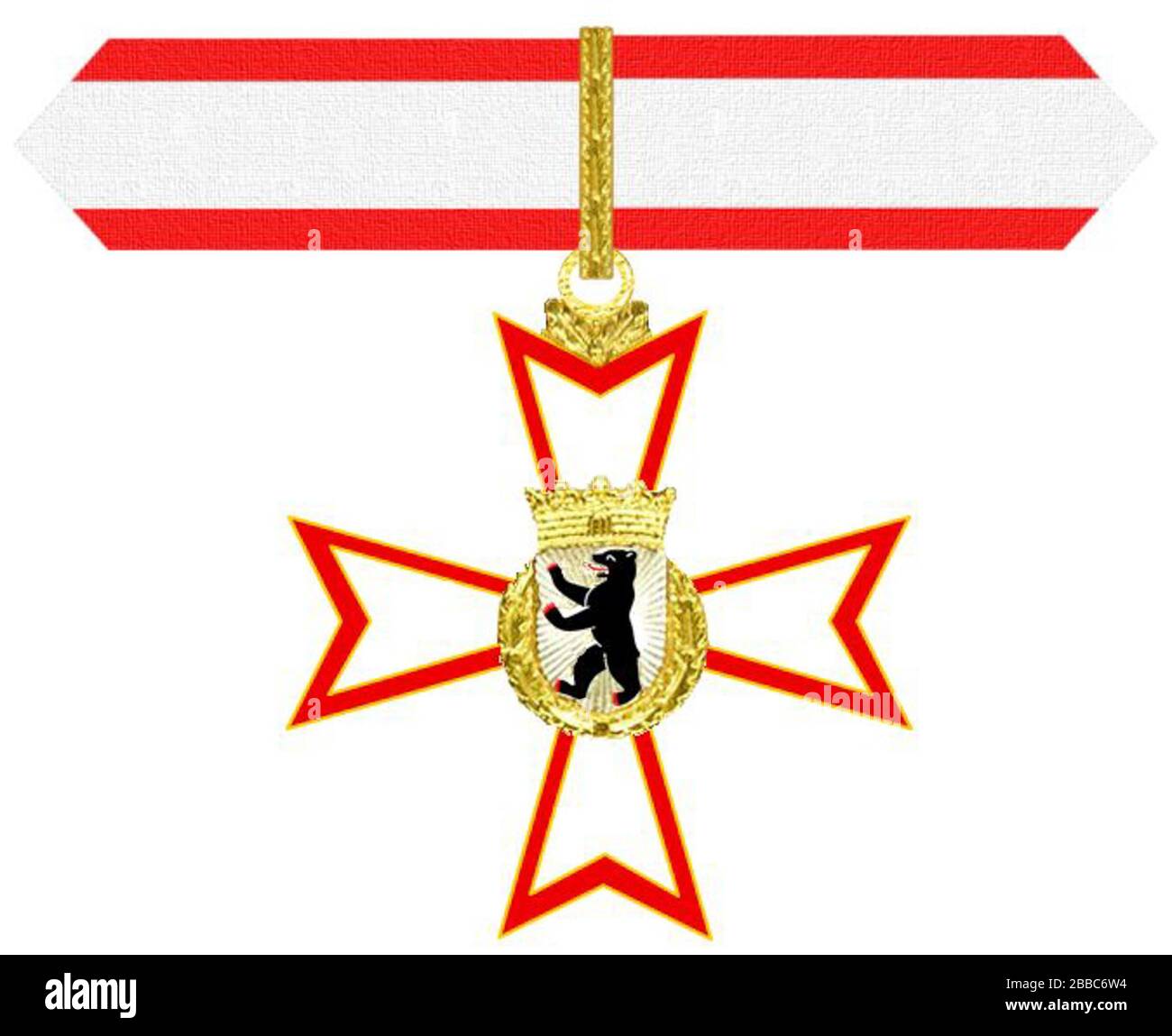 'Deutsch: Verdienstorden Berlin (grafische Darstellung) English: Order of Merit of Berlin; 16 January 2010; Deutsch: Berliner Senatsblatt; PimboliDD (Diskussion | Beiträge); ' Stock Photo